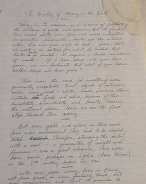 Handwritten Historical Essay