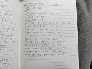 Handwritten Korean Diary Entry