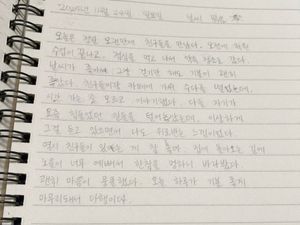 Handwritten Korean Journal Entry