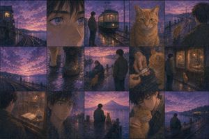 Haruki Murakami Style Comic Prompt