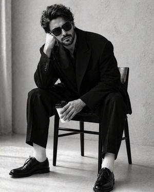 High-Contrast Monochrome Studio Portrait