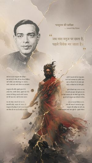 Hindi Poem Poster with Parashurama