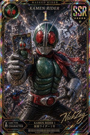 Holographic Kamen Rider SSR Card