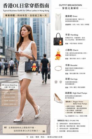 Hong Kong Office Lady Outfit Infographic