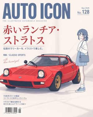 Illustrated Classic Car Magazine Cover