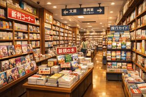 Japanese Bookstore Interior
