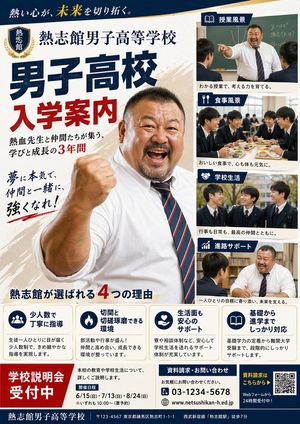 Japanese Boys High School Admissions Poster