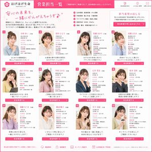 Japanese Insurance Staff Directory Mockup