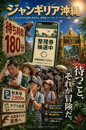 Japanese Jungle Theme Park Parody Poster