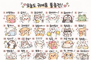 Kawaii Animal Sticker Sheet Generator