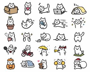 Kawaii Cat Sticker Sheet