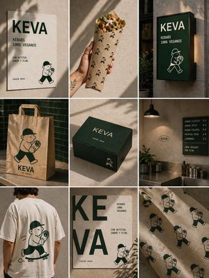 KEVA Vegan Kebab Brand Moodboard