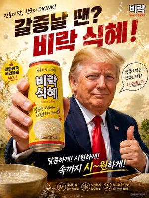 Korean Rice Drink Parody Ad Poster