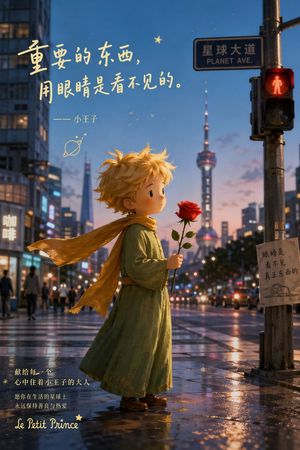 Little Prince Shanghai Rain Poster