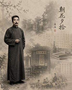 Lu Xun Literature Themed Illustration
