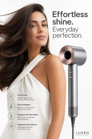 Luxury Hair Dryer Beauty Ad