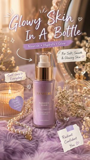 Luxury Lavender Skincare Ad