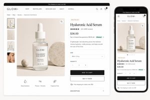 Luxury Skincare Product Page Mockup