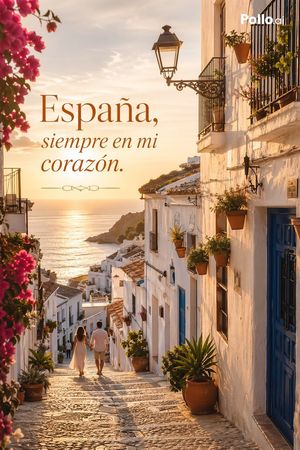 Luxury Spain Sunset Travel Poster