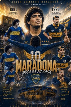 Maradona Boca Juniors Infographic Poster