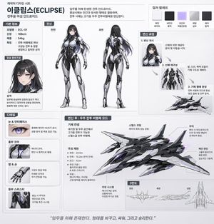 Mecha-Girl Character Design Sheet