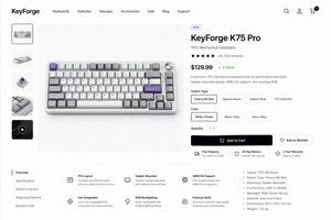 Mechanical Keyboard Product Page Mockup