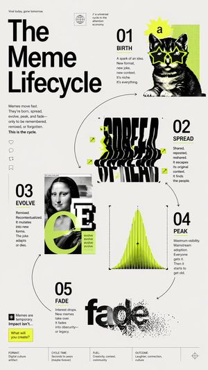 Meme Lifecycle Editorial Infographic