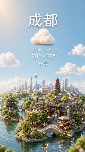 Miniature City Weather Poster