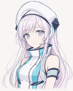 Minimal Sci-Fi Anime Girl Portrait