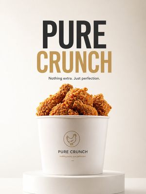 Minimalist Product Ad: PURE CRUNCH