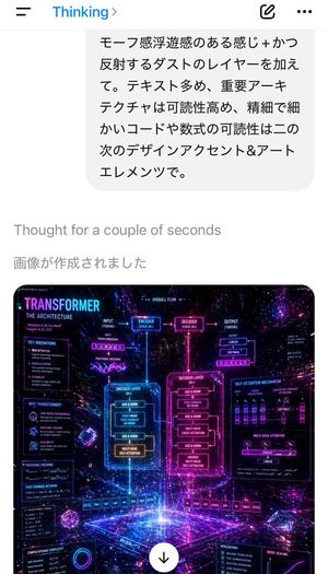 Mobile AI Chat Screenshot with Transformer Poster