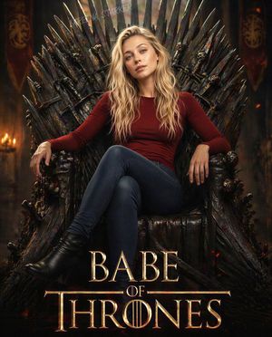 Modern Queen on Iron Throne Poster