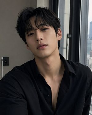 Moody Censored Indoor Selfie Portrait