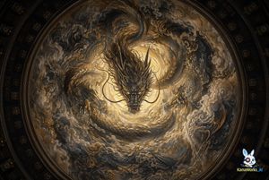 Museum-grade Crying Dragon Dome Mural