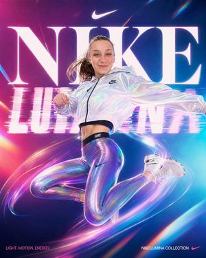 Neon Nike Lumina Ad Poster
