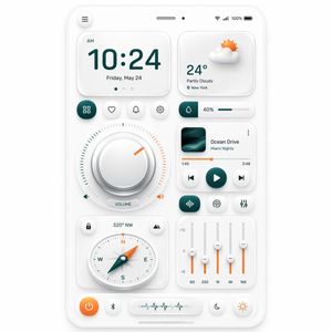 Neumorphic Smart Dashboard UI