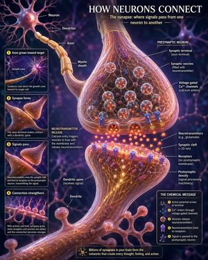 Neurons connection visualization