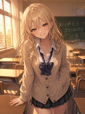 Otaku-Friendly Gyaru in Sunset Classroom