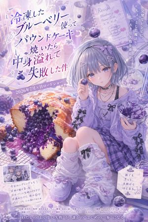 Pastel Blueberry Cake Anime Poster
