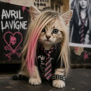 Pop-Punk Emo Kitten Portrait