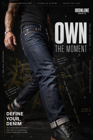 Premium Denim Editorial Advertisement
