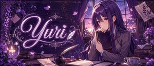 Purple Anime Yuri Banner