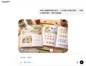 Realistic Textbook Desk Scene