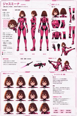 Robot Girl Reference Sheet