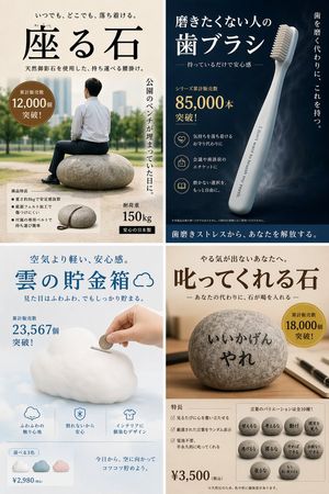 Satirical 4-Panel Product Ads