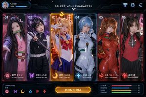 Sci-Fi Anime Character Select UI