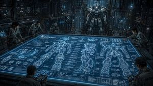 Sci-Fi Mech Blueprint Hangar