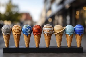 Solar System Ice Cream Cones