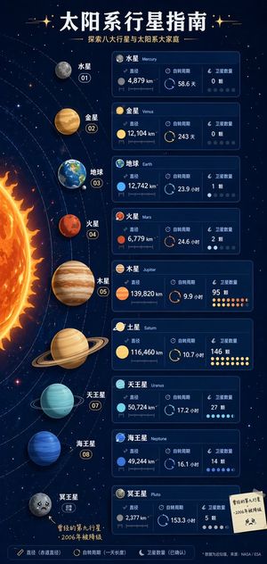 Solar System Infographic Poster