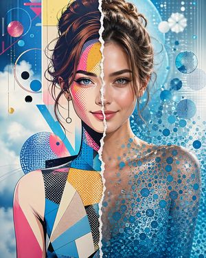 Split Style Artistic Portrait